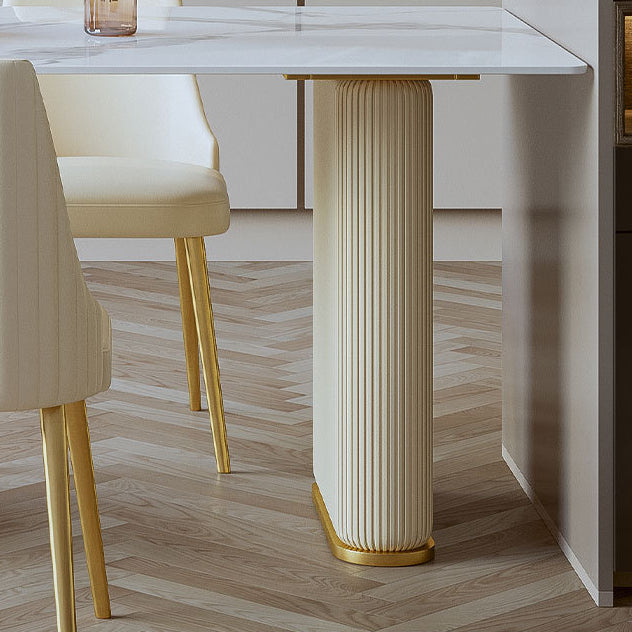 Traditional Luxury Dining Table Oval Double Pedestal Home Furniture for Indoor