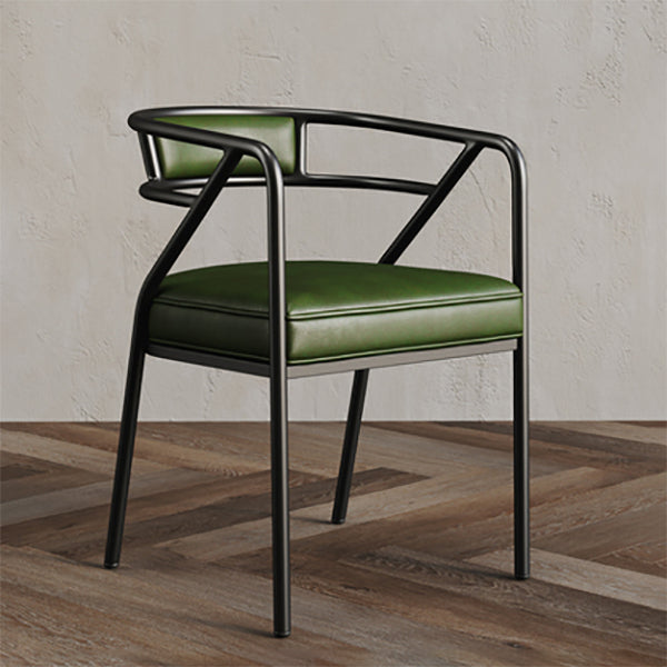 Glam Style Indoor Arm Chair Open Back 21.65" Wide Dining Chair