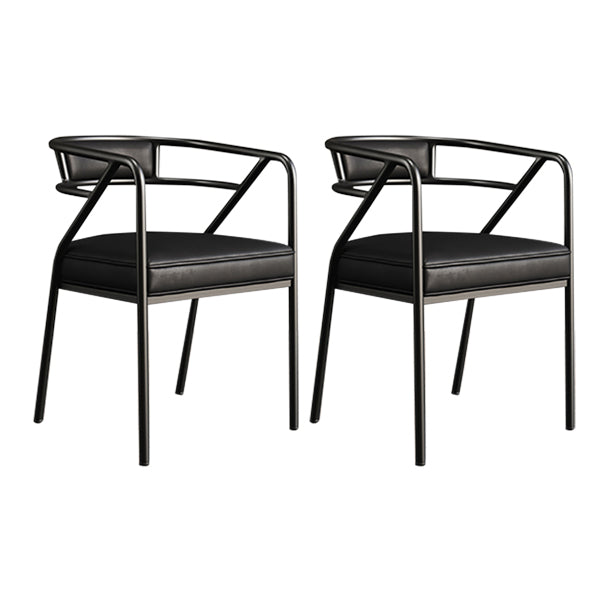 Glam Style Indoor Arm Chair Open Back 21.65" Wide Dining Chair