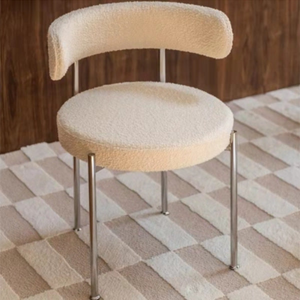 Modern Style Upholstered Side Chair Open Back Dining Chair for Dining Room
