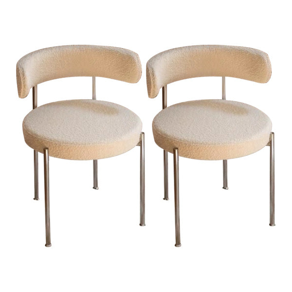 Modern Style Upholstered Side Chair Open Back Dining Chair for Dining Room