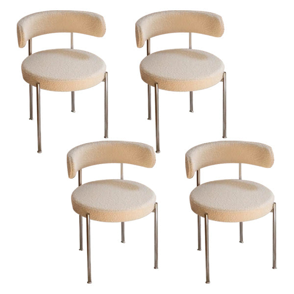 Modern Style Upholstered Side Chair Open Back Dining Chair for Dining Room