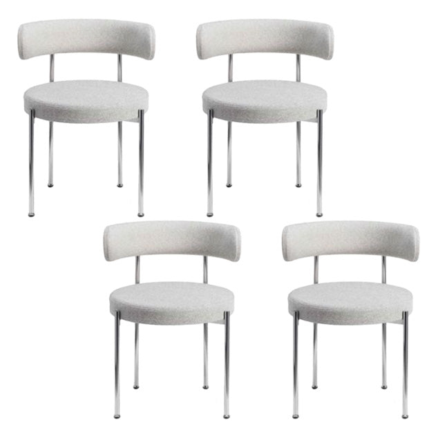 Modern Style Upholstered Side Chair Open Back Dining Chair for Dining Room
