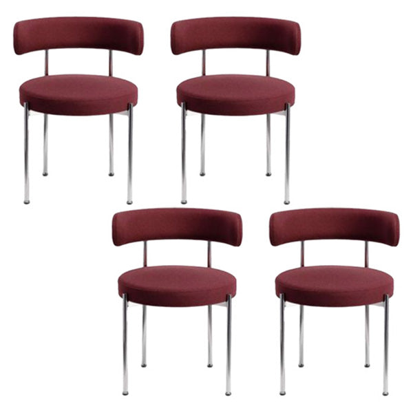 Modern Style Upholstered Side Chair Open Back Dining Chair for Dining Room