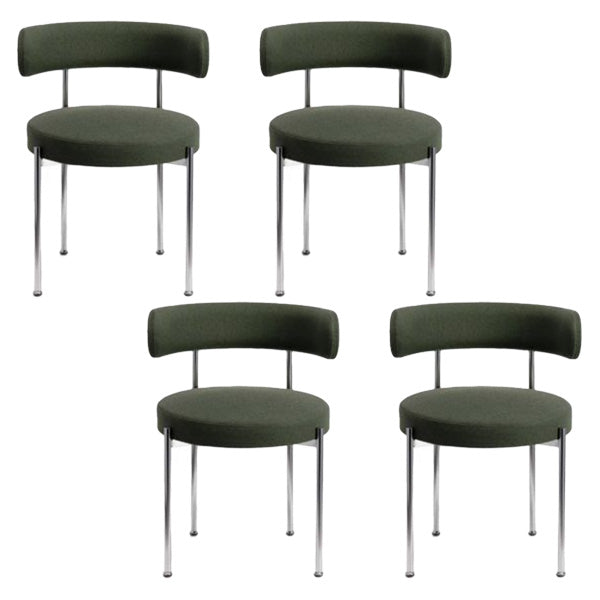 Modern Style Upholstered Side Chair Open Back Dining Chair for Dining Room