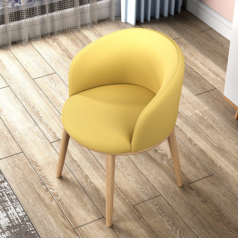 Glam Style Parsons Arm Chair Indoor Dining Chair with Metal Base