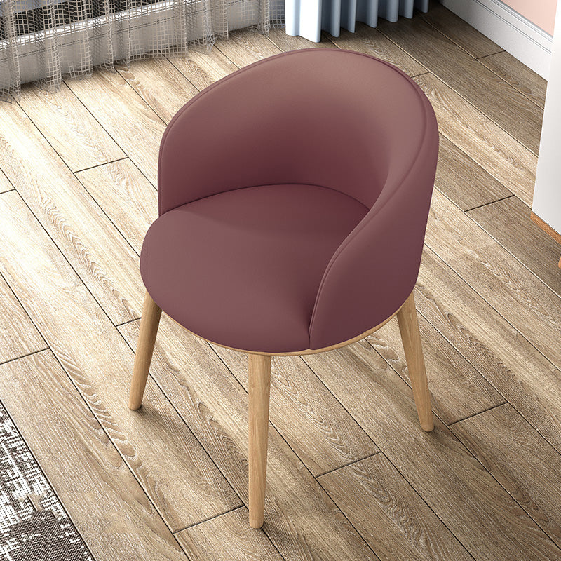Glam Style Parsons Arm Chair Indoor Dining Chair with Metal Base