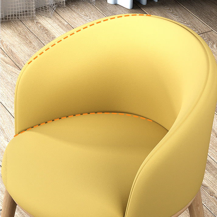 Glam Style Parsons Arm Chair Indoor Dining Chair with Metal Base
