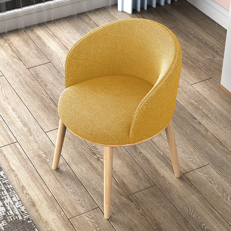 Glam Style Parsons Arm Chair Indoor Dining Chair with Metal Base