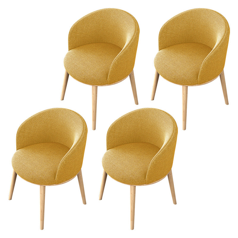 Glam Style Parsons Arm Chair Indoor Dining Chair with Metal Base