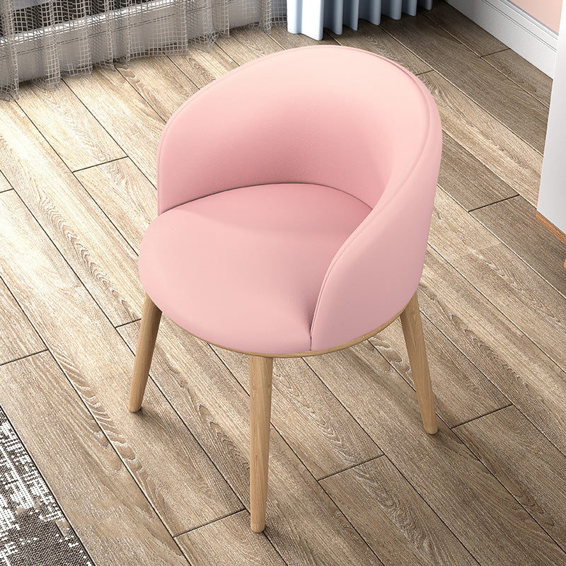Glam Style Parsons Arm Chair Indoor Dining Chair with Metal Base