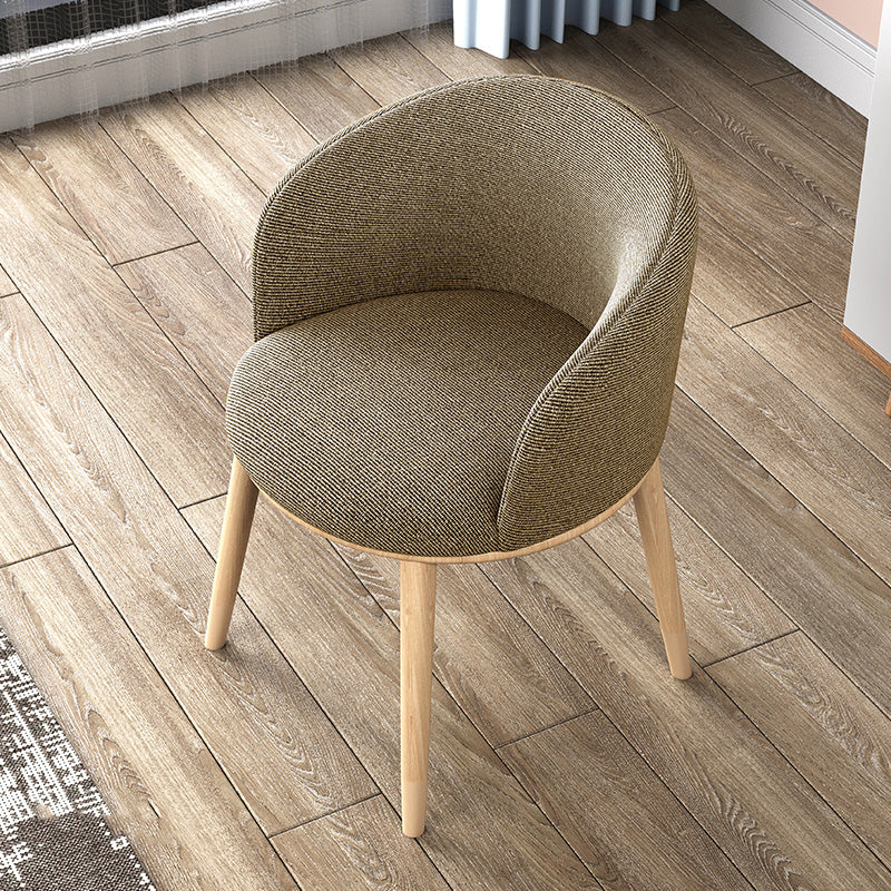 Glam Style Parsons Arm Chair Indoor Dining Chair with Metal Base