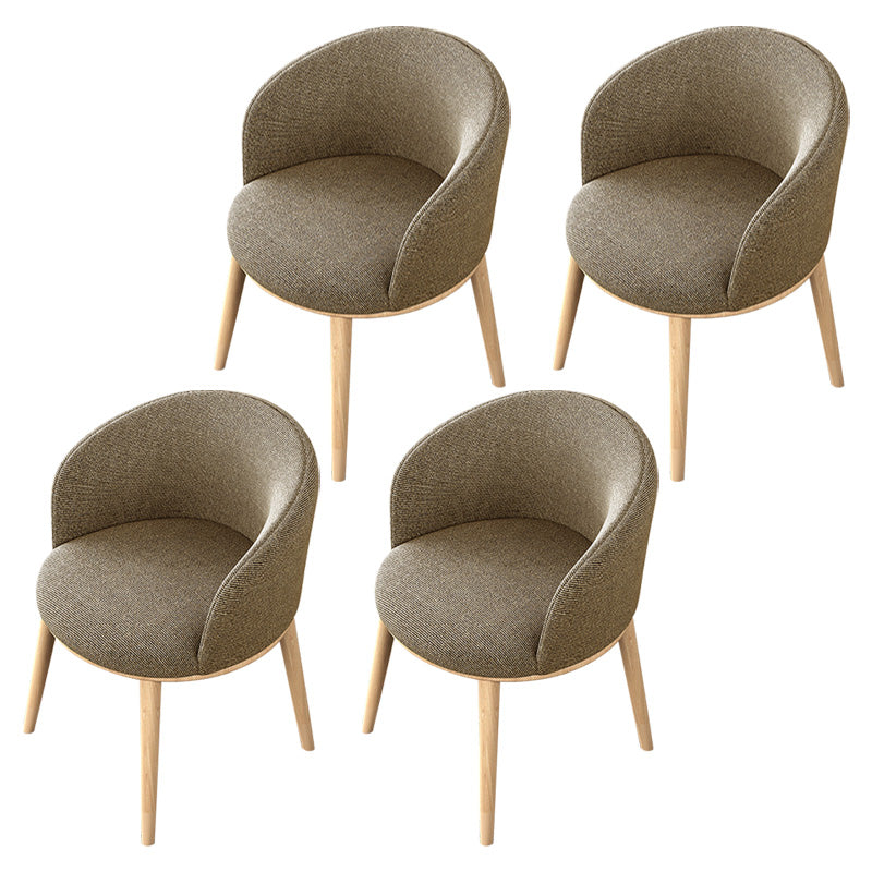 Glam Style Parsons Arm Chair Indoor Dining Chair with Metal Base