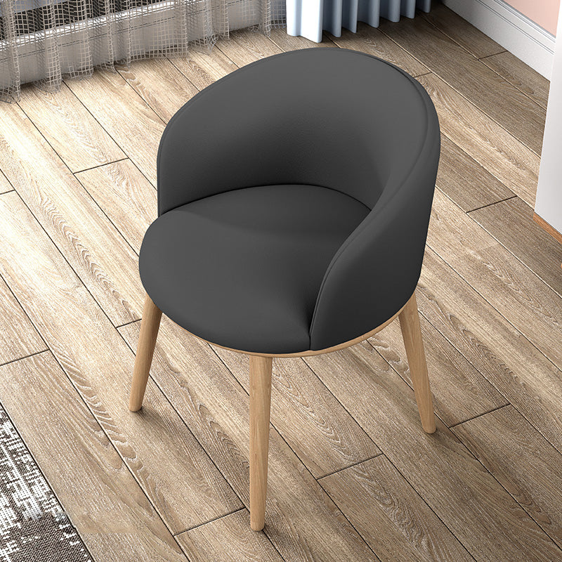 Glam Style Parsons Arm Chair Indoor Dining Chair with Metal Base