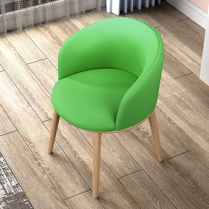 Glam Style Parsons Arm Chair Indoor Dining Chair with Metal Base