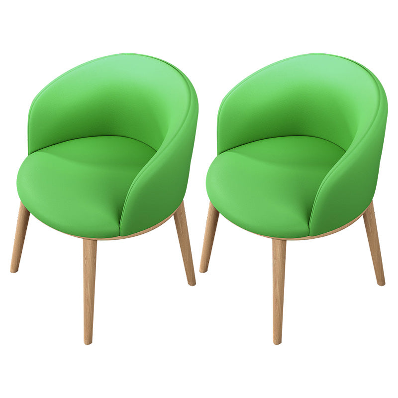 Glam Style Parsons Arm Chair Indoor Dining Chair with Metal Base