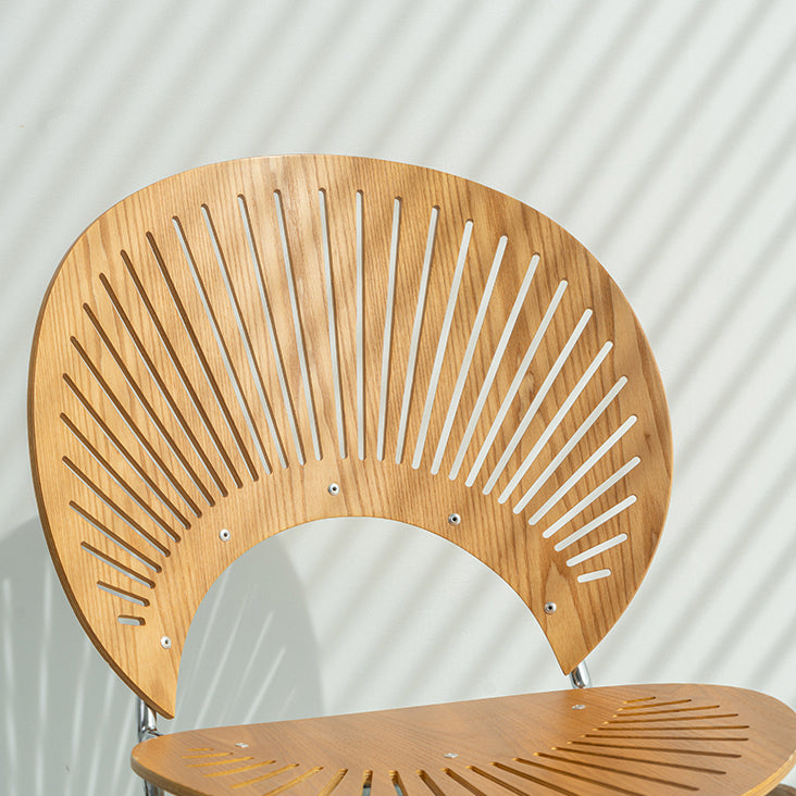 Modern Style Side Chair Open Back Armless Dining Chair for Indoor