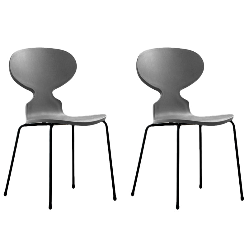 Modern Style Side Chair Plastic Metal Dining Chair for Home Use