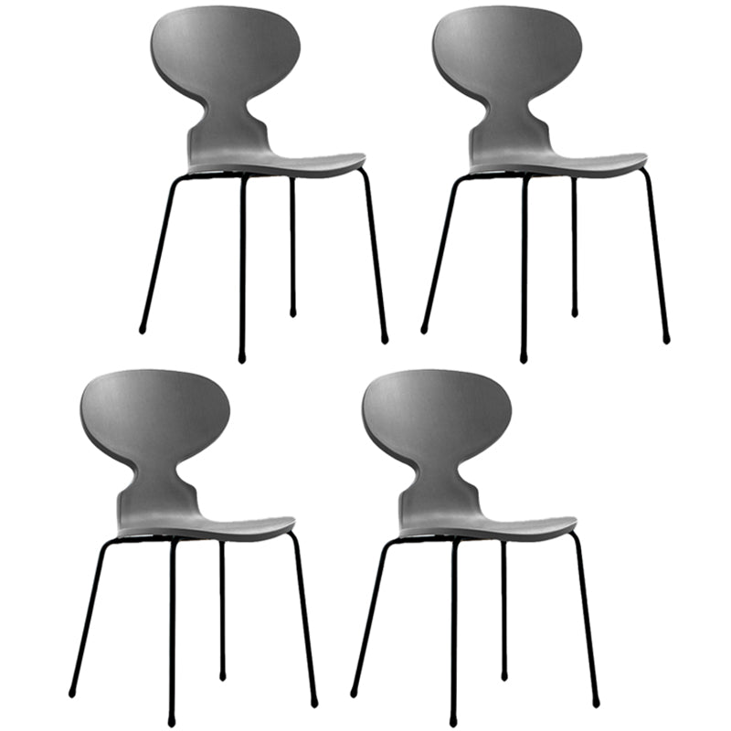 Modern Style Side Chair Plastic Metal Dining Chair for Home Use