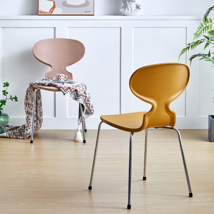 Modern Style Side Chair Plastic Metal Dining Chair for Home Use