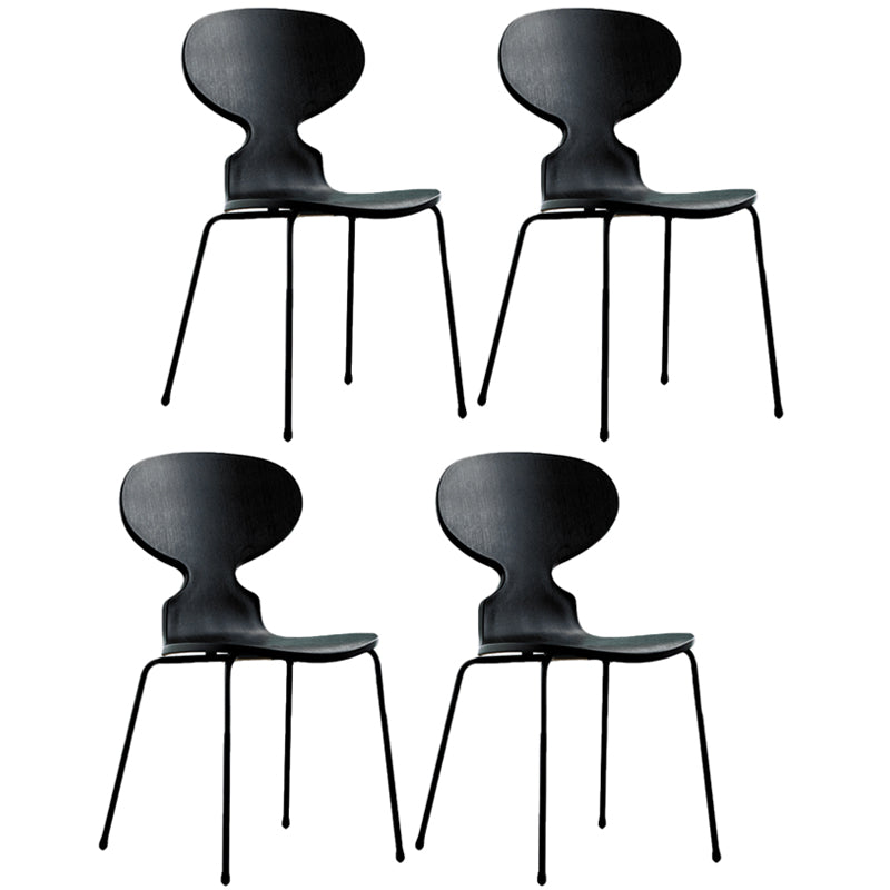 Modern Style Side Chair Plastic Metal Dining Chair for Home Use