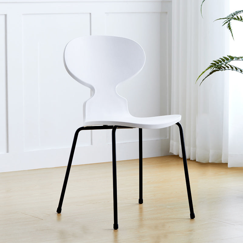Modern Style Side Chair Plastic Metal Dining Chair for Home Use