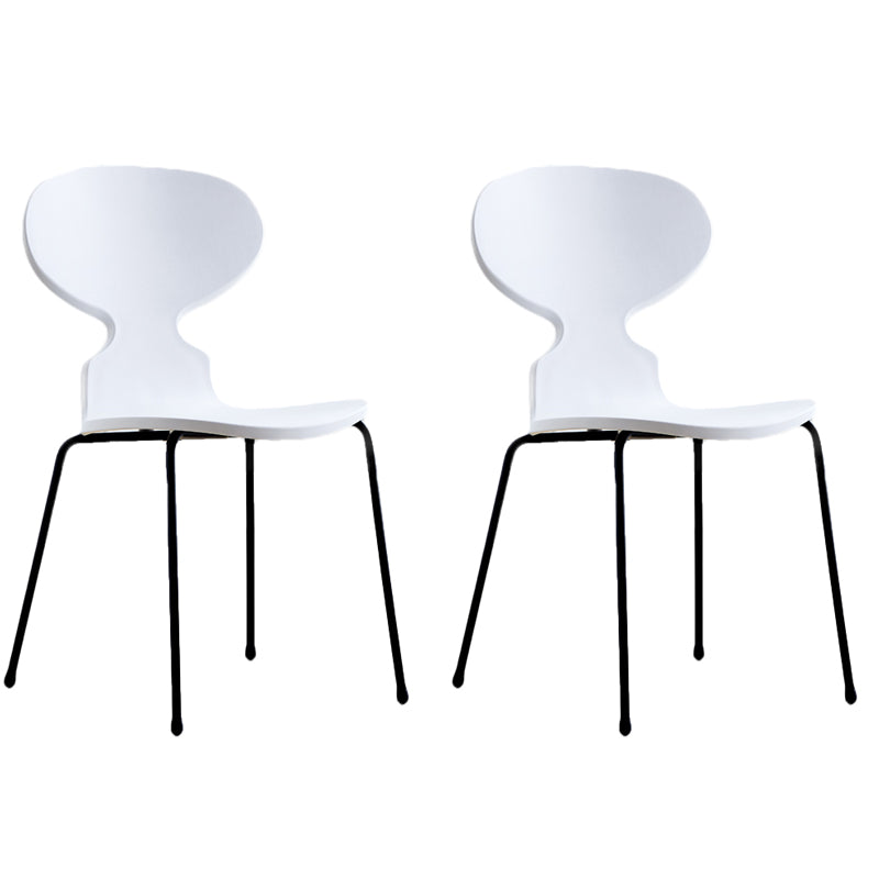 Modern Style Side Chair Plastic Metal Dining Chair for Home Use