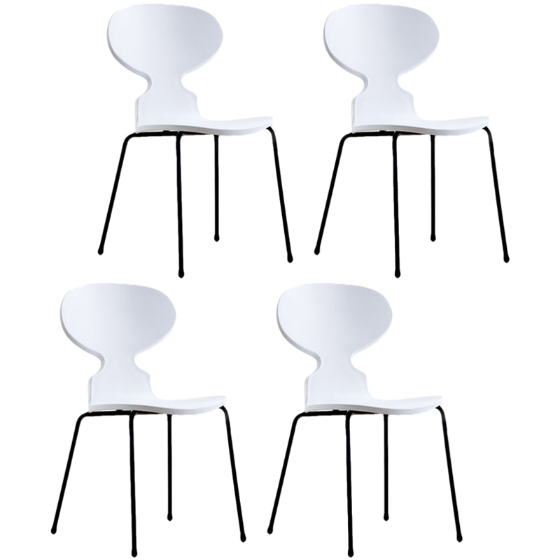 Modern Style Side Chair Plastic Metal Dining Chair for Home Use