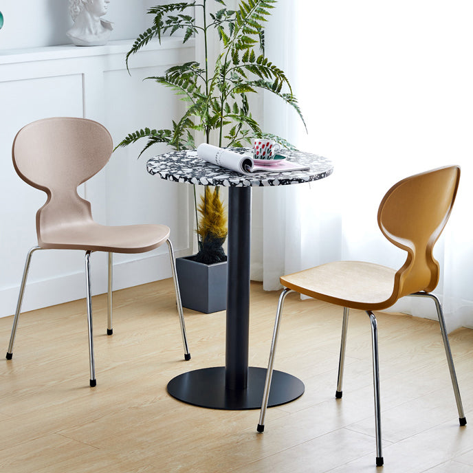 Modern Style Side Chair Plastic Metal Dining Chair for Home Use