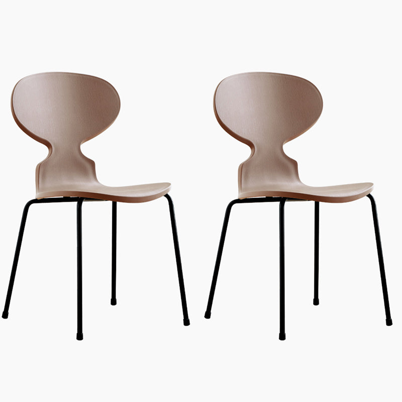 Modern Style Side Chair Plastic Metal Dining Chair for Home Use