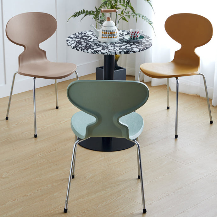 Modern Style Side Chair Plastic Metal Dining Chair for Home Use