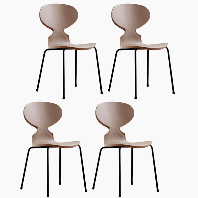 Modern Style Side Chair Plastic Metal Dining Chair for Home Use