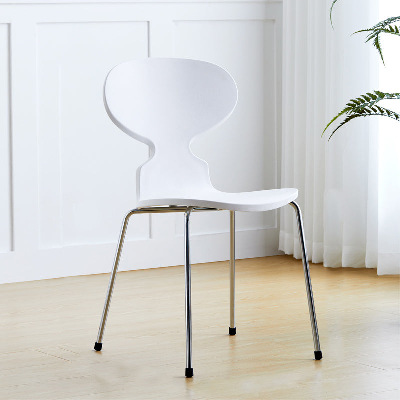 Modern Style Side Chair Plastic Metal Dining Chair for Home Use