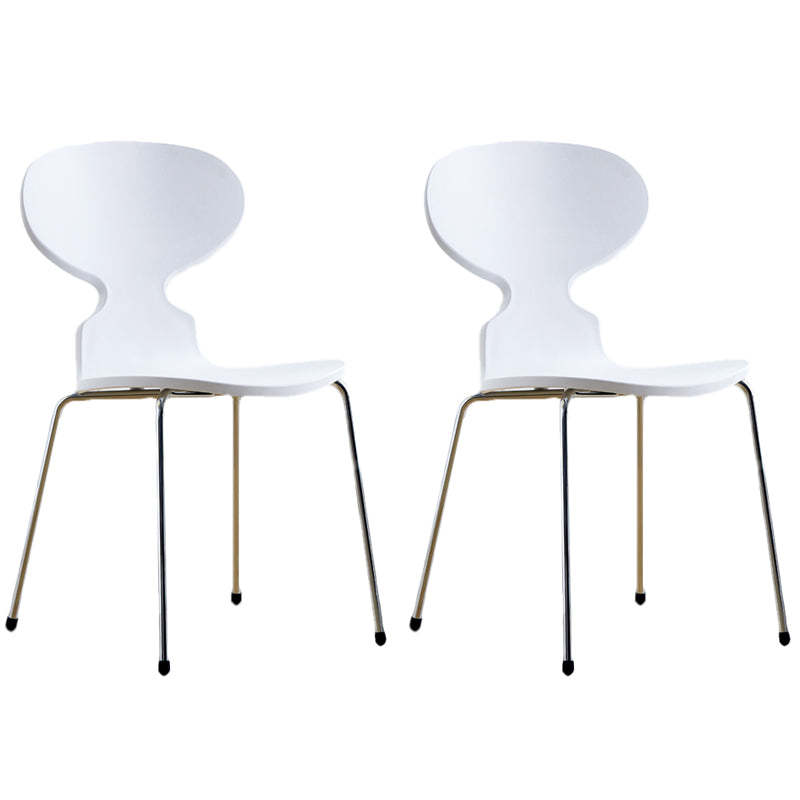 Modern Style Side Chair Plastic Metal Dining Chair for Home Use