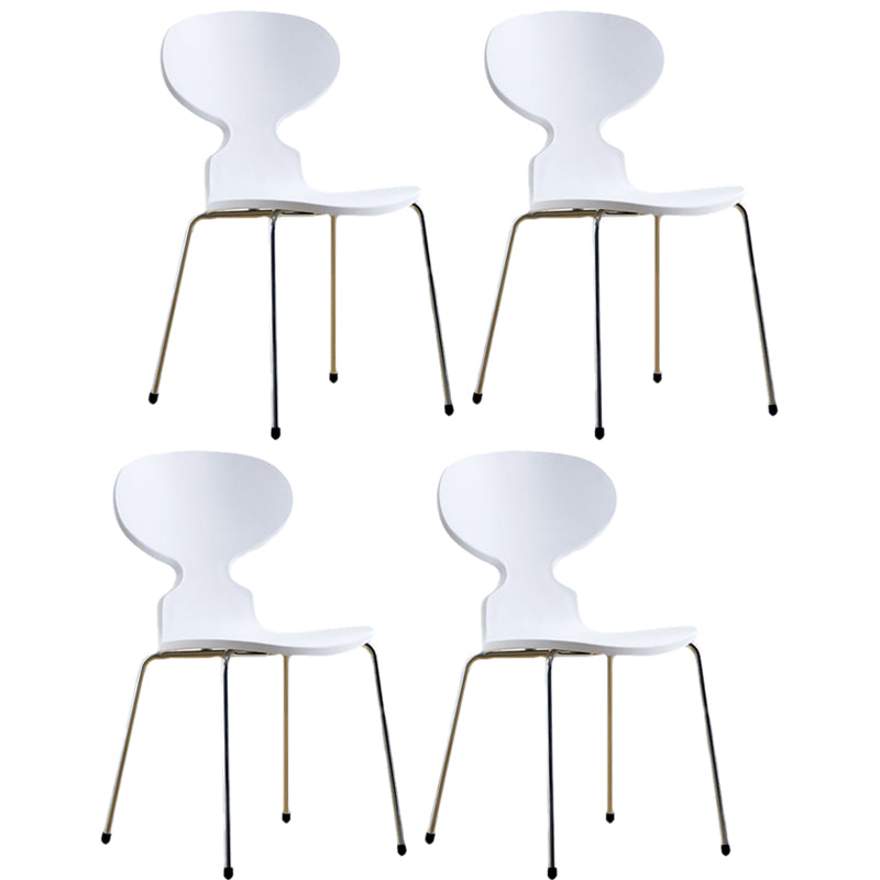 Modern Style Side Chair Plastic Metal Dining Chair for Home Use