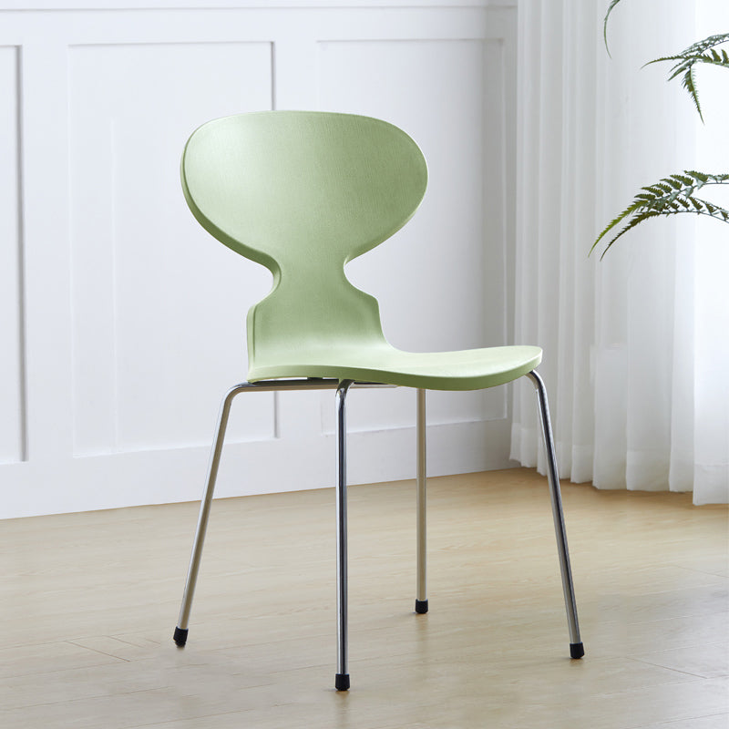 Modern Style Side Chair Plastic Metal Dining Chair for Home Use