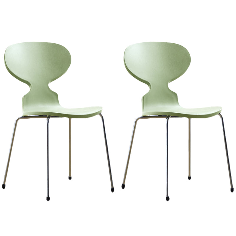 Modern Style Side Chair Plastic Metal Dining Chair for Home Use