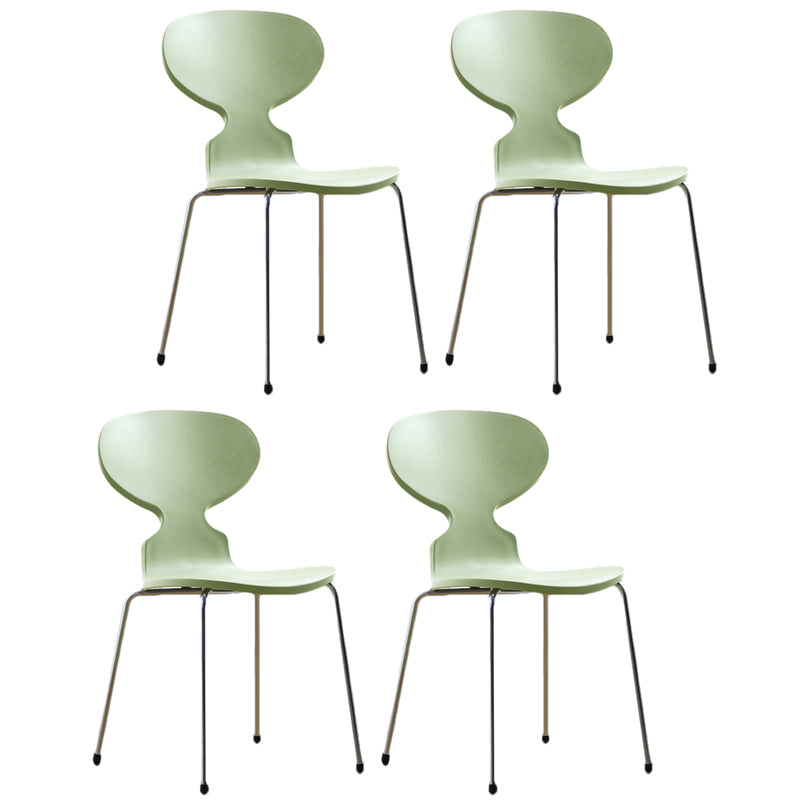 Modern Style Side Chair Plastic Metal Dining Chair for Home Use