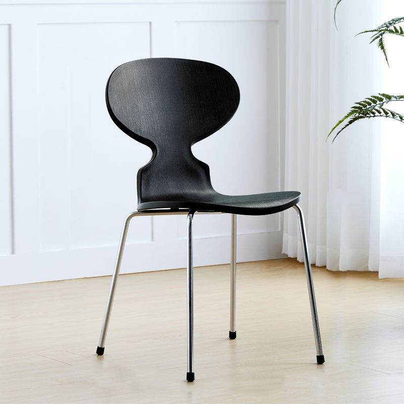 Modern Style Side Chair Plastic Metal Dining Chair for Home Use
