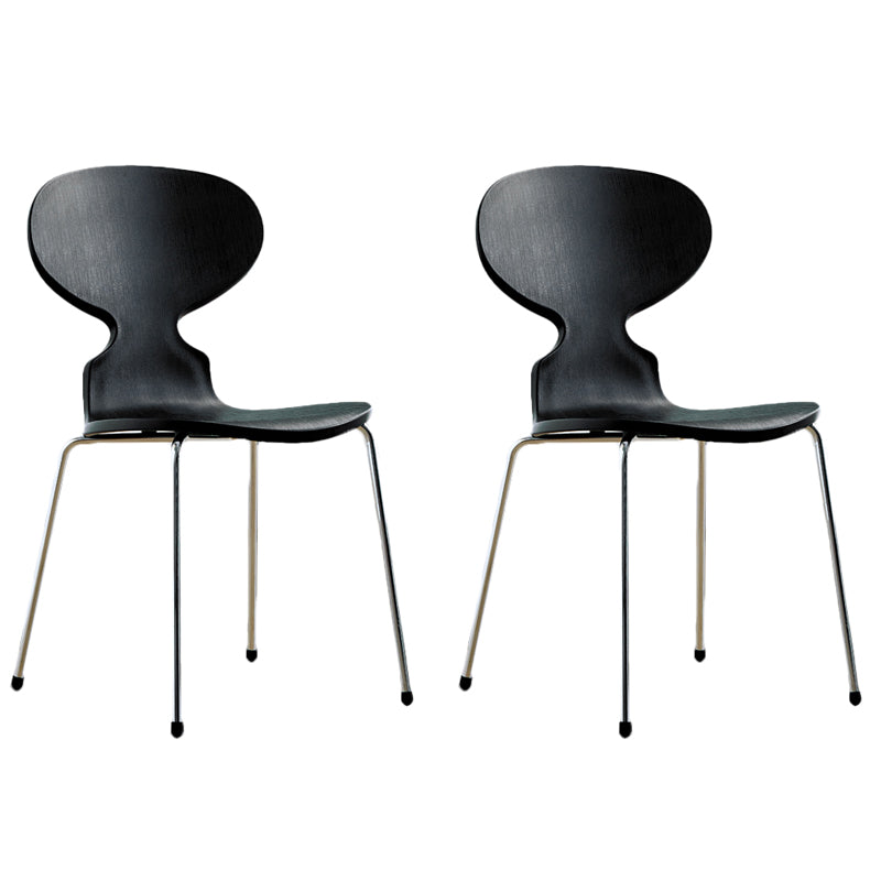 Modern Style Side Chair Plastic Metal Dining Chair for Home Use