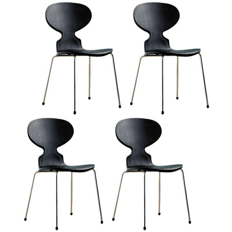 Modern Style Side Chair Plastic Metal Dining Chair for Home Use