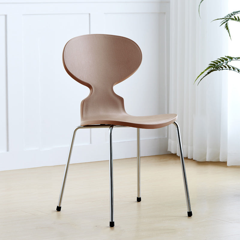 Modern Style Side Chair Plastic Metal Dining Chair for Home Use