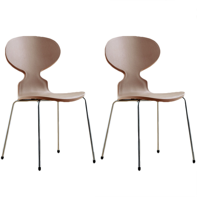 Modern Style Side Chair Plastic Metal Dining Chair for Home Use