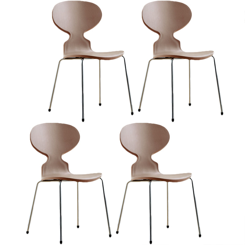 Modern Style Side Chair Plastic Metal Dining Chair for Home Use