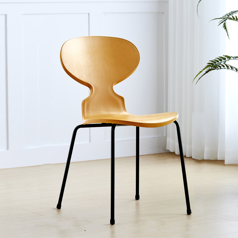 Modern Style Side Chair Plastic Metal Dining Chair for Home Use