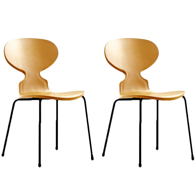 Modern Style Side Chair Plastic Metal Dining Chair for Home Use