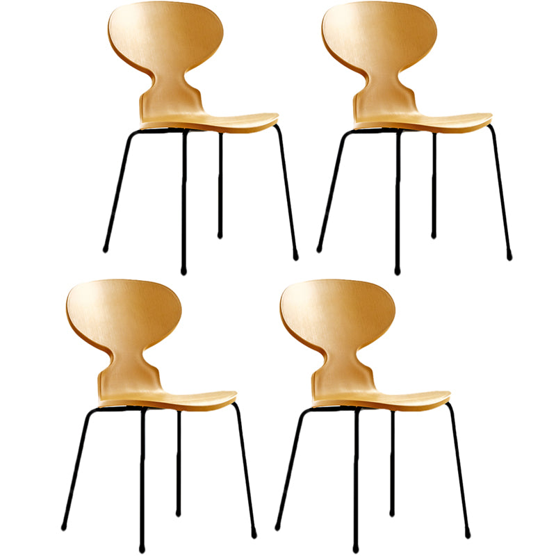 Modern Style Side Chair Plastic Metal Dining Chair for Home Use