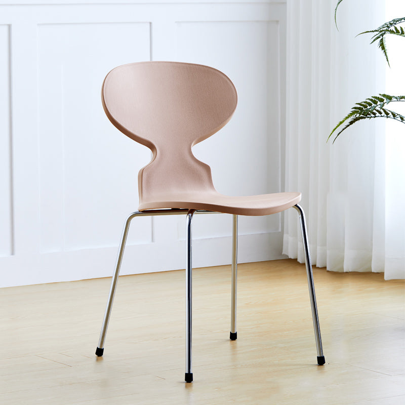 Modern Style Side Chair Plastic Metal Dining Chair for Home Use