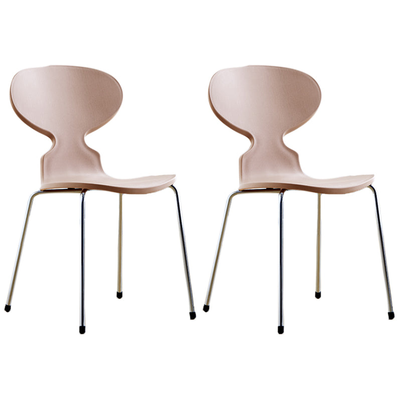 Modern Style Side Chair Plastic Metal Dining Chair for Home Use