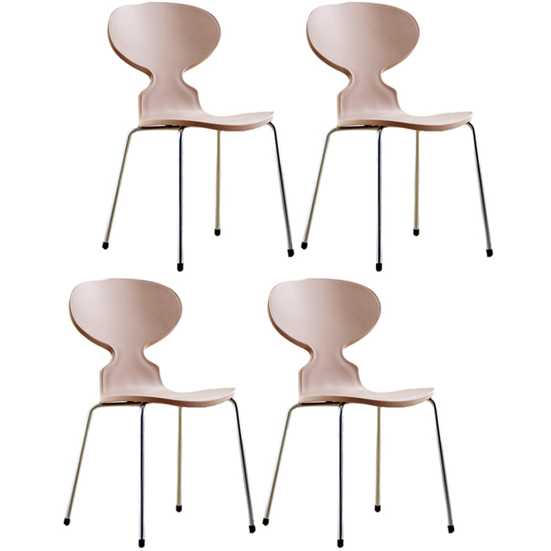 Modern Style Side Chair Plastic Metal Dining Chair for Home Use
